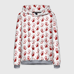 Толстовка-худи мужская Кровавая рука, цвет: 3D-меланж