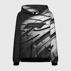 Толстовка-худи мужская Formula 1 - dark theme, цвет: 3D-черный
