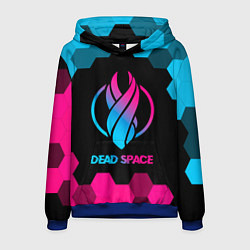 Толстовка-худи мужская Dead Space - neon gradient, цвет: 3D-синий