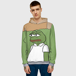 Толстовка-худи мужская Pepe Gomer прячется в кусты, цвет: 3D-меланж — фото 2