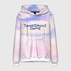 Толстовка-худи мужская Tomodachi Game sky clouds, цвет: 3D-белый