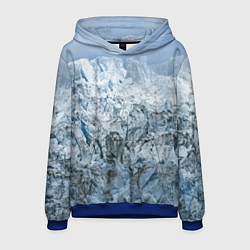 Толстовка-худи мужская Ледяные горы со снегом, цвет: 3D-синий