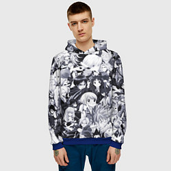 Толстовка-худи мужская Все персонажи аниме, цвет: 3D-синий — фото 2