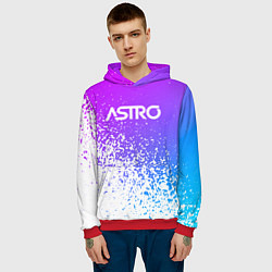 Толстовка-худи мужская Astro neon, цвет: 3D-красный — фото 2