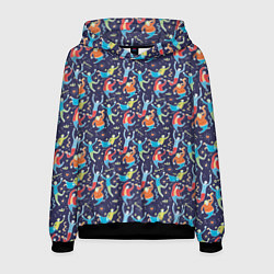 Толстовка-худи мужская Люди и сердце, цвет: 3D-черный