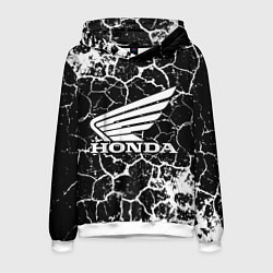 Толстовка-худи мужская Honda logo арт, цвет: 3D-белый