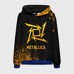 Толстовка-худи мужская Metallica - gold gradient, цвет: 3D-синий