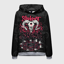 Толстовка-худи мужская Slipknot - goat skull, цвет: 3D-меланж