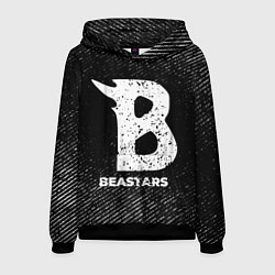 Толстовка-худи мужская Beastars с потертостями на темном фоне, цвет: 3D-черный
