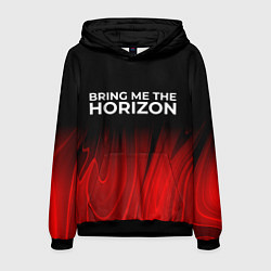 Толстовка-худи мужская Bring Me the Horizon red plasma, цвет: 3D-черный