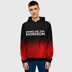 Толстовка-худи мужская Bring Me the Horizon red plasma, цвет: 3D-черный — фото 2