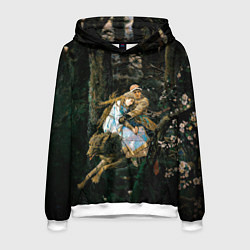 Толстовка-худи мужская Васнецов Иван царевич на Сером Волке, цвет: 3D-белый