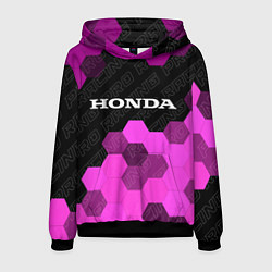Толстовка-худи мужская Honda pro racing: символ сверху, цвет: 3D-черный