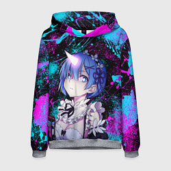 Толстовка-худи мужская РеЗеро - Неоновые краски - Рем, цвет: 3D-меланж