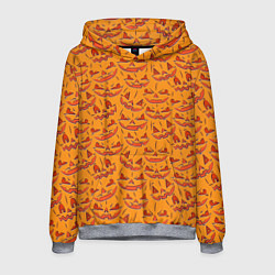 Толстовка-худи мужская Halloween Pumpkin Pattern, цвет: 3D-меланж