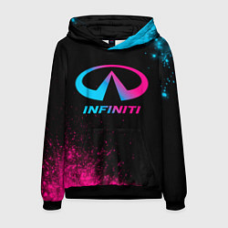 Толстовка-худи мужская Infiniti - neon gradient, цвет: 3D-черный