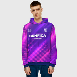 Толстовка-худи мужская Benfica legendary sport grunge, цвет: 3D-синий — фото 2
