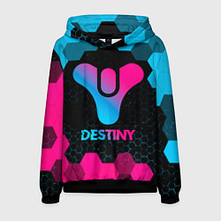 Толстовка-худи мужская Destiny - neon gradient, цвет: 3D-черный