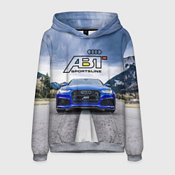 Толстовка-худи мужская Audi ABT - sportsline на трассе, цвет: 3D-меланж