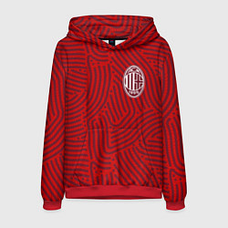 Толстовка-худи мужская AC Milan отпечатки, цвет: 3D-красный