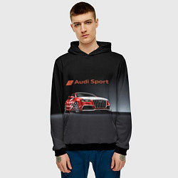 Толстовка-худи мужская Audi sport - racing team, цвет: 3D-черный — фото 2