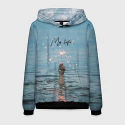 Толстовка-худи мужская Коротко о моей жизни, цвет: 3D-черный