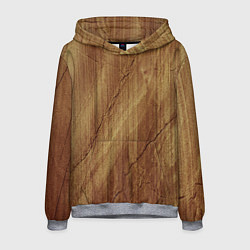 Толстовка-худи мужская Деревянная текстура, цвет: 3D-меланж