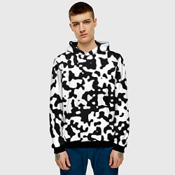 Толстовка-худи мужская Камуфляж Cowskin средний, цвет: 3D-черный — фото 2