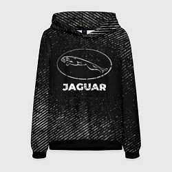 Толстовка-худи мужская Jaguar с потертостями на темном фоне, цвет: 3D-черный