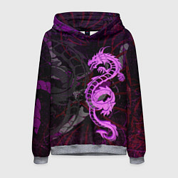 Мужская толстовка Неоновый дракон purple dragon