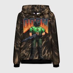 Толстовка-худи мужская DOS DOOM - Doomguy, цвет: 3D-черный
