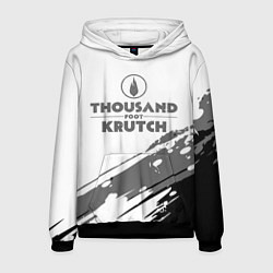 Толстовка-худи мужская Thousand Foot Krutch логотип, цвет: 3D-черный