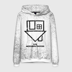 Толстовка-худи мужская The Neighbourhood с потертостями на светлом фоне, цвет: 3D-белый