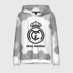 Толстовка-худи мужская Real Madrid sport на светлом фоне, цвет: 3D-белый