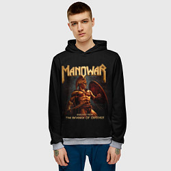 Толстовка-худи мужская Manowar rock, цвет: 3D-меланж — фото 2