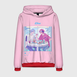 Толстовка-худи мужская Ланга и Рэки инста, цвет: 3D-красный