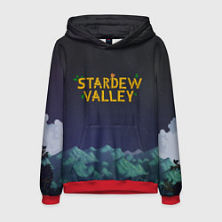 Толстовка-худи мужская Ночь в Stardew Valley, цвет: 3D-красный