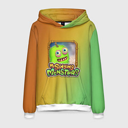 Толстовка-худи мужская My Singing Monsters - Зерномех, цвет: 3D-белый