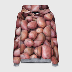 Толстовка-худи мужская Картофельные клубни, цвет: 3D-меланж