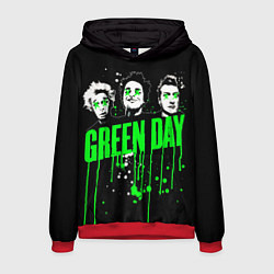 Толстовка-худи мужская Green day paint, цвет: 3D-красный