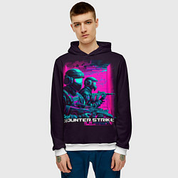 Толстовка-худи мужская Cs Go neon, цвет: 3D-белый — фото 2