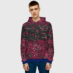 Толстовка-худи мужская Звёзды и лучи, цвет: 3D-синий — фото 2