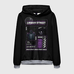 Толстовка-худи мужская Urban street, цвет: 3D-меланж