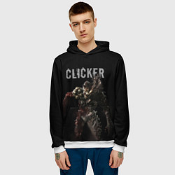 Толстовка-худи мужская Clicker, цвет: 3D-белый — фото 2