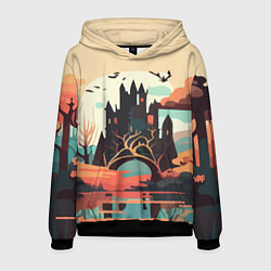 Толстовка-худи мужская Autumn Castle - Huf&Sya, цвет: 3D-черный