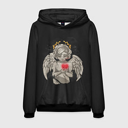 Толстовка-худи мужская Разбитый ангел, цвет: 3D-черный