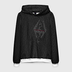 Толстовка-худи мужская Skyrim о довакине, цвет: 3D-белый