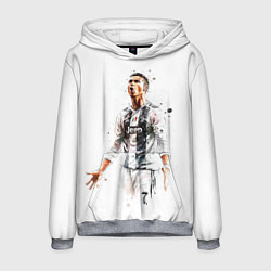 Толстовка-худи мужская CR 7 Juventus, цвет: 3D-меланж
