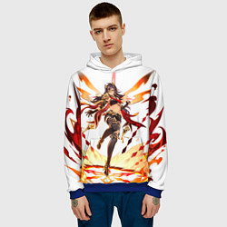 Толстовка-худи мужская Дэхья Геншин импакт, цвет: 3D-синий — фото 2