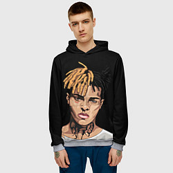 Толстовка-худи мужская XXXTentacion art, цвет: 3D-меланж — фото 2